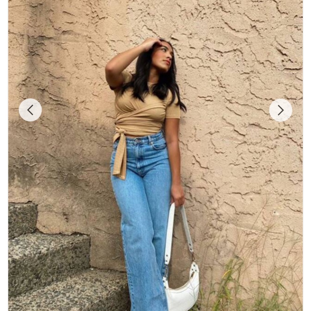 NWOT Ribbed Wrap Shirt